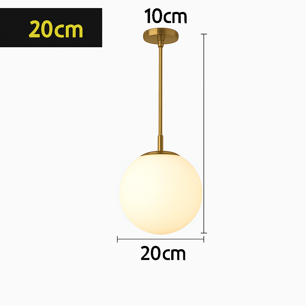 Suspension — Suspension Globe Verre Blanc