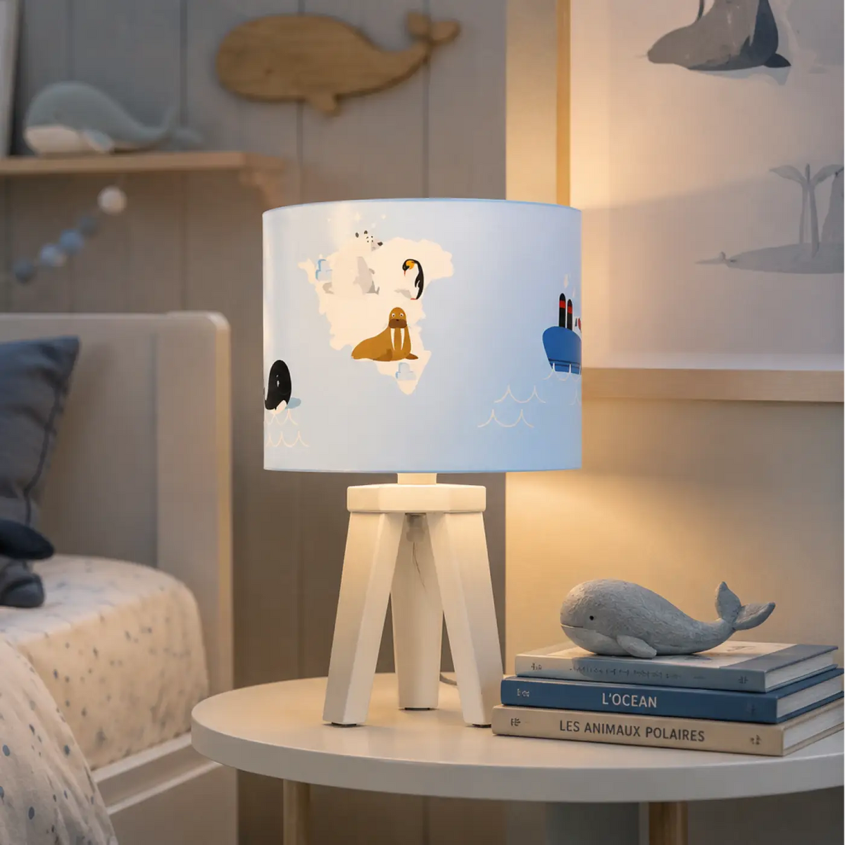 Lampe à poser Sweet dreams (bleu clair / blanc / marron)