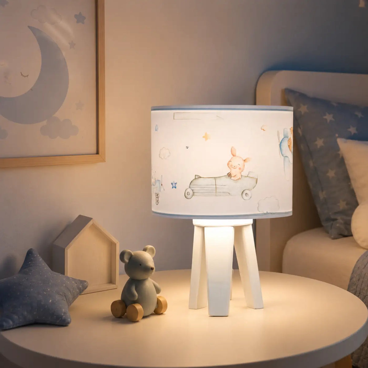 Lampe à poser Sweet dreams (blanc / bleu pastel)