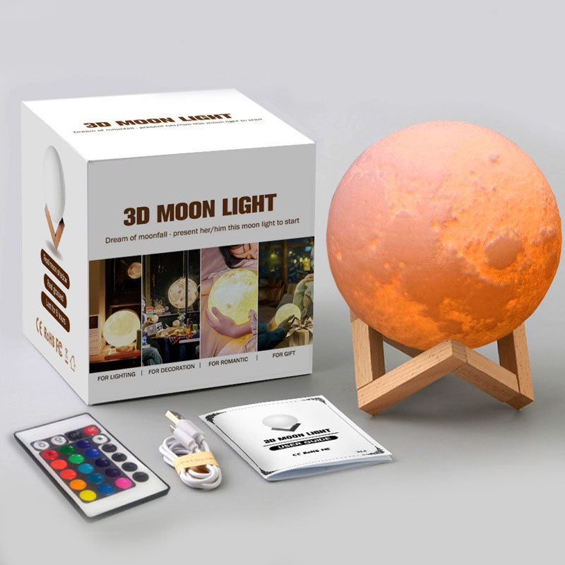 Veilleuse Lune 3D Couleur Changeante Yvonne Respire - Une Touche Élégante dans le Décor