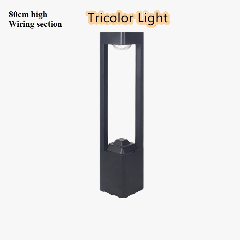 lampes solaires modernes carrées en aluminium pour extérieur étanche