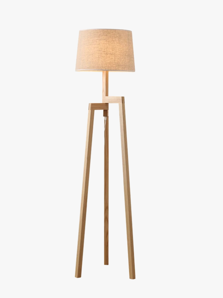 Lampadaire — Sur pied pour salon Vintage lampadaire en bois pied pour étude chambre chevet éclairage LED trépied lampe sur pied