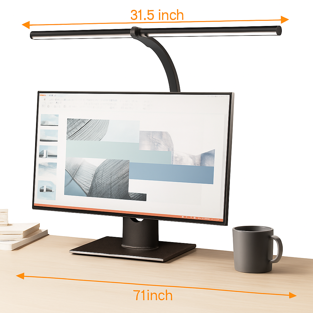 LAOPAO Lampe de bureau LED à double tête Lampes de bureau d'architecte EU/US Bureau 24W 5 modes de couleur les plus lumineux et 5 lampes de protection des yeux à intensité variable