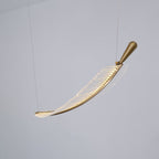 Lustra Chandelier Leaf Acrylic Gold Elegant Modern - Neutralighting
