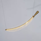 Lustra Chandelier Leaf Acrylic Gold Elegant Modern - Neutralighting