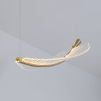 Lustra Chandelier Leaf Acrylic Gold Elegant Modern - Neutralighting