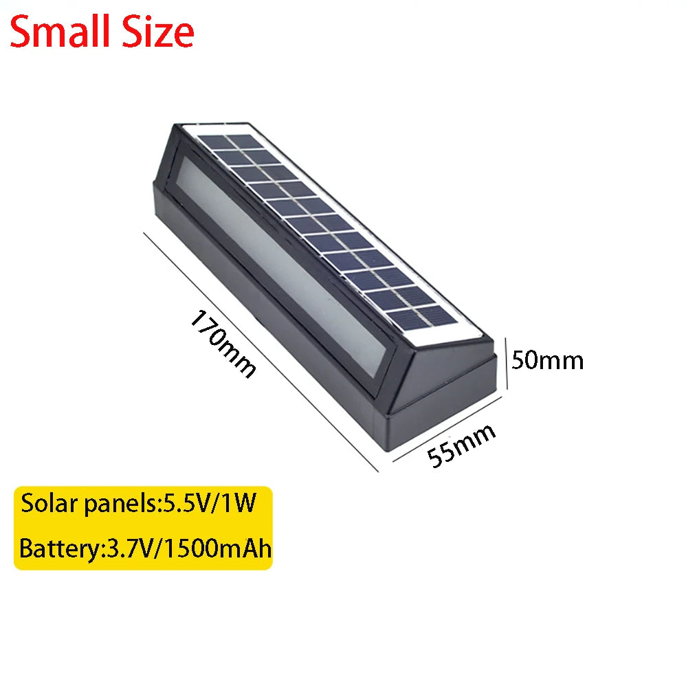 Applique murale — LED Applique murale solaire batterie au Lithium 3.7V 2200mAh IP65 étanche extérieure moderne minimalisme Style lampe porche jardin lumières