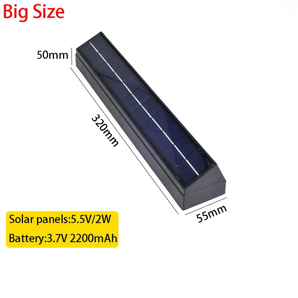 Applique murale — LED Applique murale solaire batterie au Lithium 3.7V 2200mAh IP65 étanche extérieure moderne minimalisme Style lampe porche jardin lumières