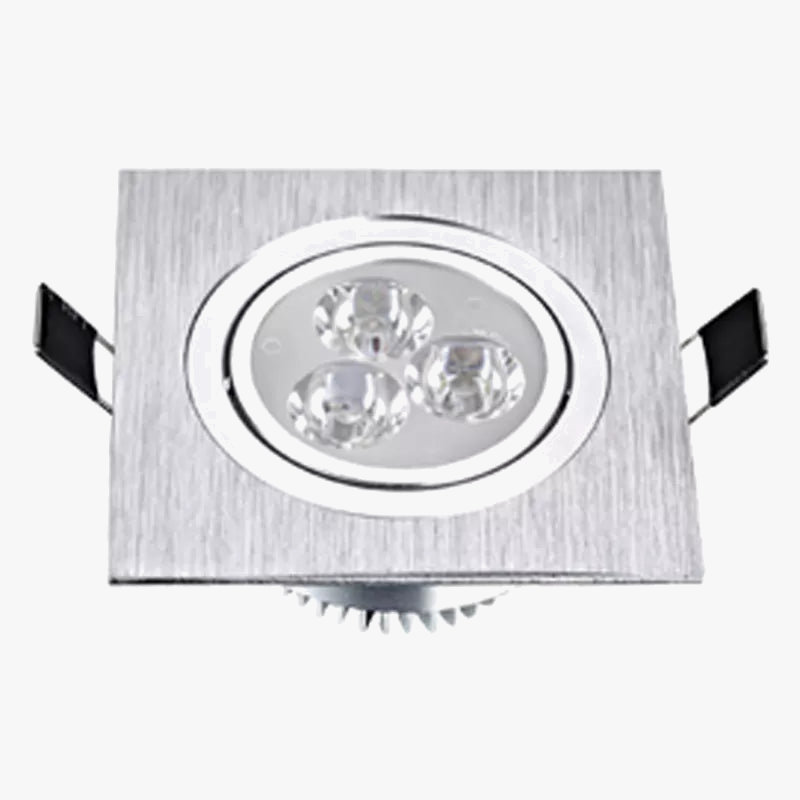Spot LED carré vers le bas lumières 3W 5W 7W encastré Dimmable 110V 220V Spot intérieur plafond maison plafond décor Apolline Quintette - Lignes Graphiques & Décor Structuré