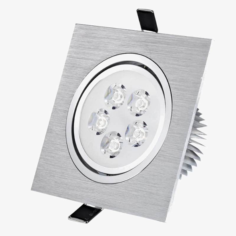 Spot LED carré vers le bas lumières 3W 5W 7W encastré Dimmable 110V 220V Spot intérieur plafond maison plafond décor Apolline Quintette - Lignes Graphiques & Décor Structuré