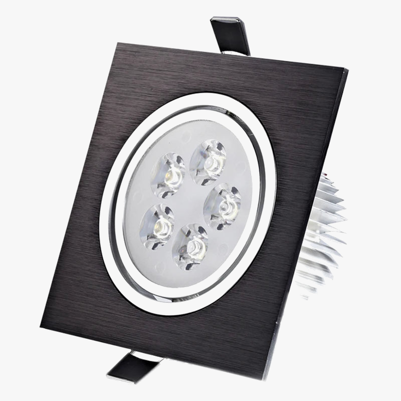 Spot LED carré vers le bas lumières 3W 5W 7W encastré Dimmable 110V 220V Spot intérieur plafond maison plafond décor Apolline Quintette - Lignes Graphiques & Décor Structuré