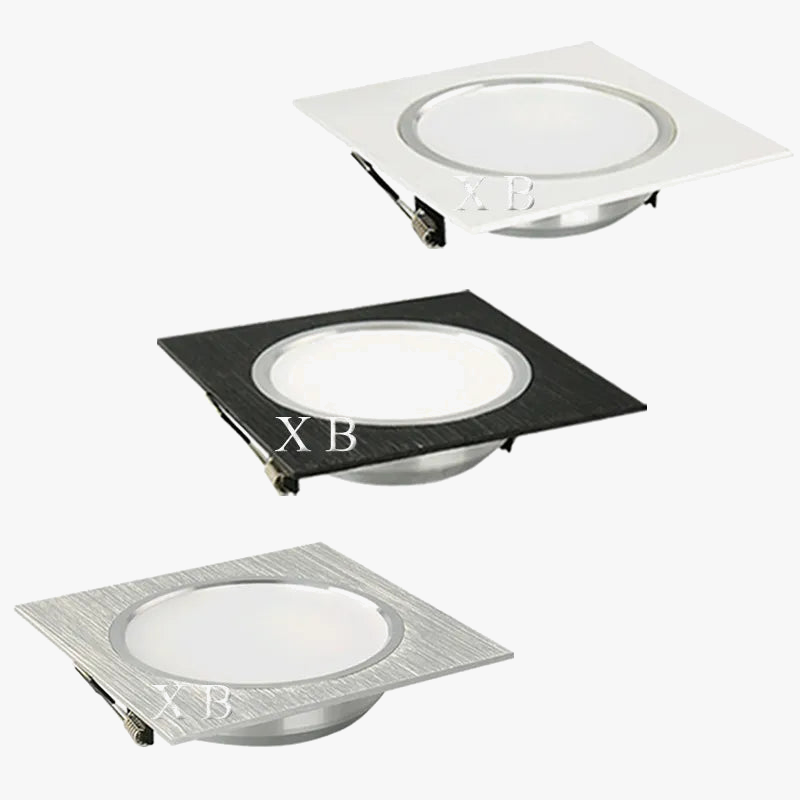 Spot LED carré encastré lumières 3W 5W 7W 9W 12W LED pour cuisine/maison/bureau/salon éclairage intérieur Clémence Solstice - Lignes Graphiques & Décor Structuré