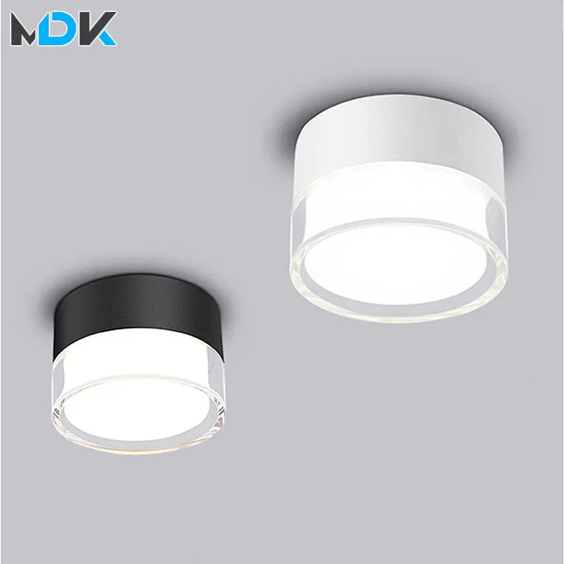 Plafonnier — LED Downlight monté en Surface plafonnier nordique 9W 12W 15W 18W spot lumineux circulaire 5W 7W 24W éclairage de salon