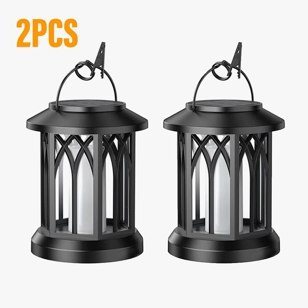 Lampe à poser — LED lampe flamme simulation énergie solaire pince murale extérieure étanche paysage noël jardin
