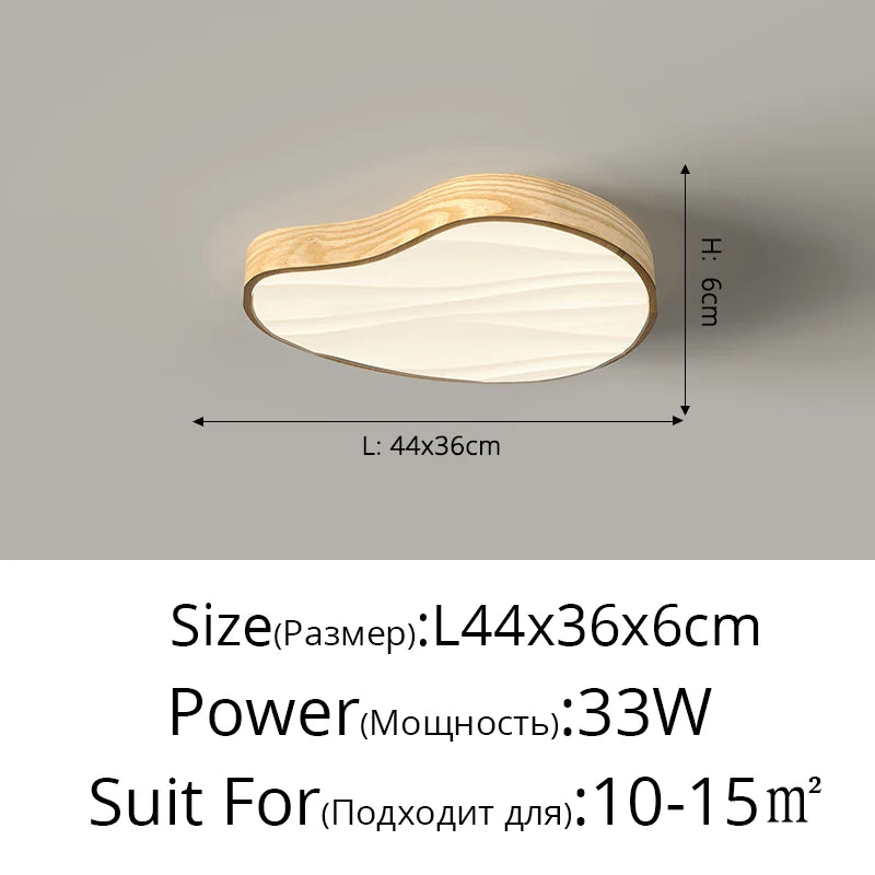 Plafonnier Led lumières pour chambre salon cuisine éclairage intérieur lumières Lampara Techo décor à la maison lampes intelligentes Élisa Épurelle en Bois - Esprit Naturel & Décor Chaleureux