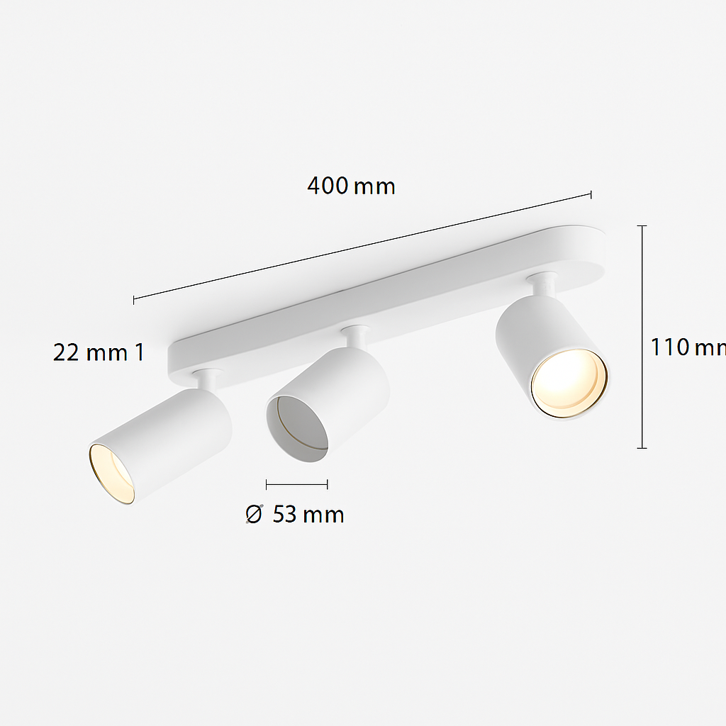 Plafonnier — LED projecteur spots monté surface piste plafonnier cob spot 2 têtes 3 têtes