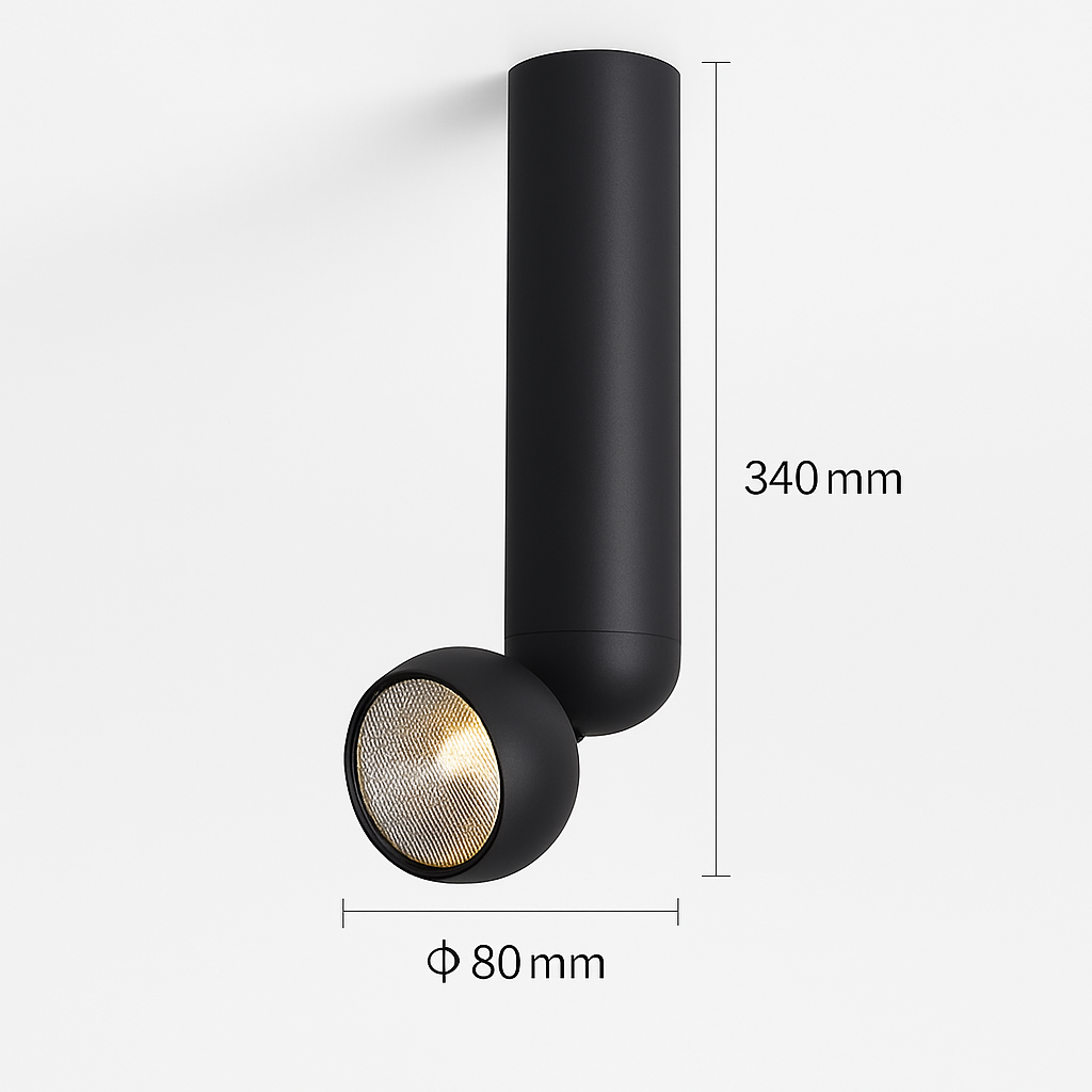 Projecteur led surface 355 degrés angle réglable cri 90 rotatif Delphine Escapade en Aluminium - Lignes Dessinées & Décor Raffiné