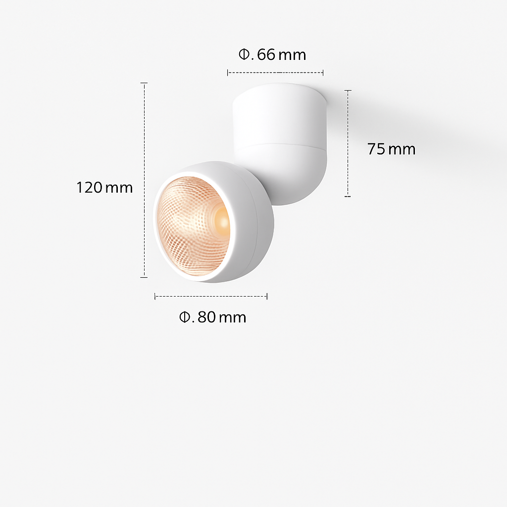 Projecteur led surface 355 degrés angle réglable cri 90 rotatif Delphine Escapade en Aluminium - Lignes Dessinées & Décor Raffiné