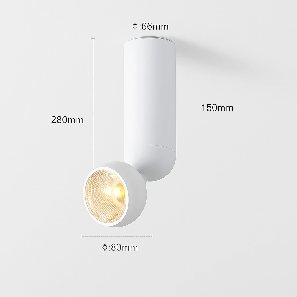 Projecteur led surface 355 degrés angle réglable cri 90 rotatif Delphine Escapade en Aluminium - Lignes Dessinées & Décor Raffiné