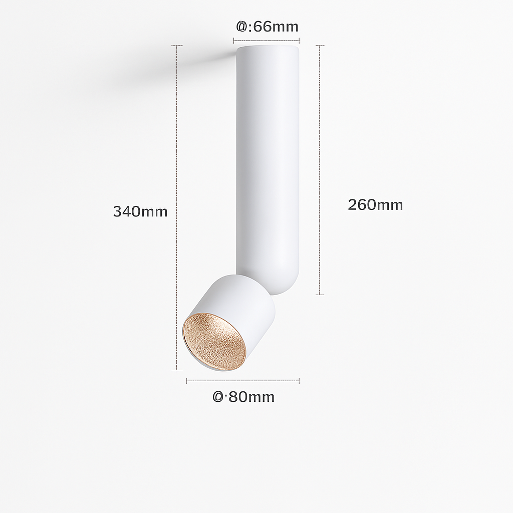 Projecteur led surface 355 degrés angle réglable cri 90 rotatif Delphine Escapade en Aluminium - Lignes Dessinées & Décor Raffiné