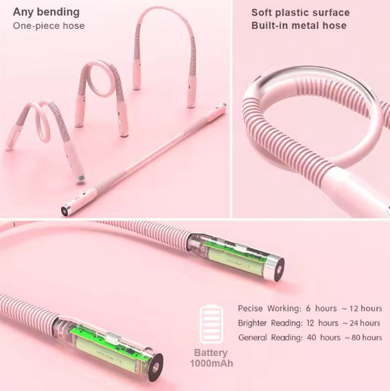 Lampe de lecture rose Béryl Équinoxe - La Lumière au Service de la Lecture