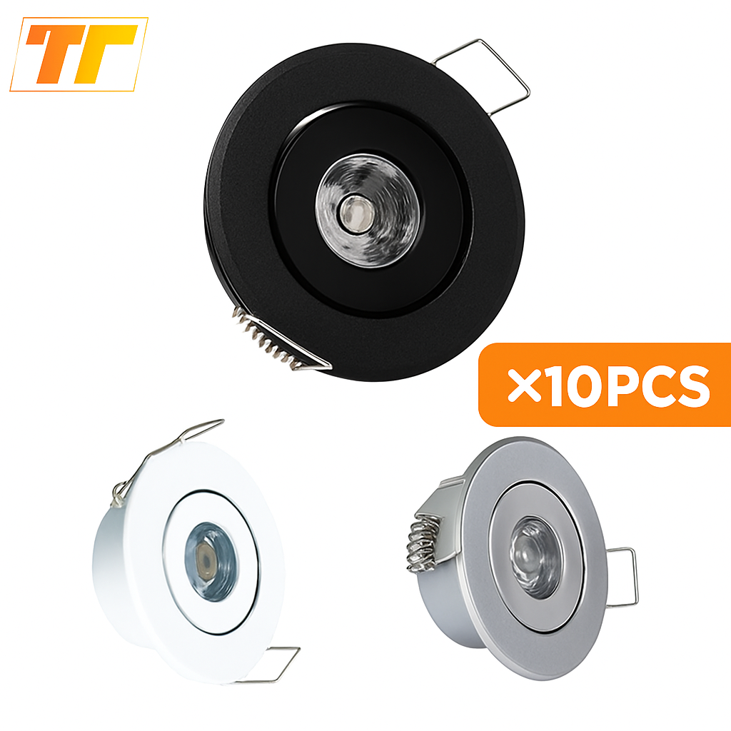 Spots lot de 10 mini led intégrés réglables Cléa Escapade en Aluminium - Caractère & Élégance dans le Décor