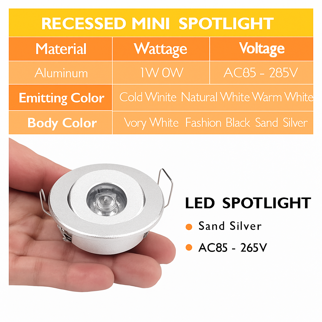 Spots lot de 10 mini led intégrés réglables Cléa Escapade en Aluminium - Caractère & Élégance dans le Décor