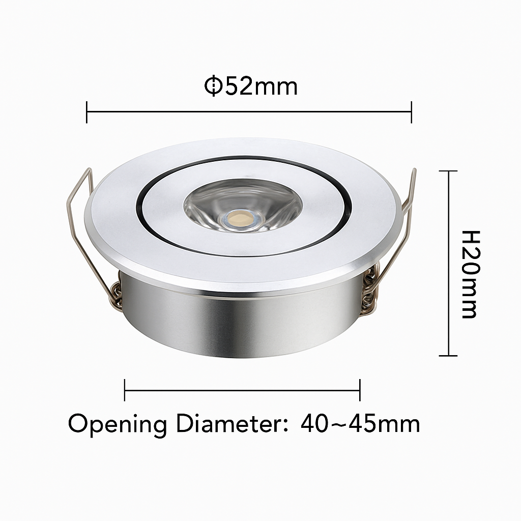 Spots lot de 10 mini led intégrés réglables Cléa Escapade en Aluminium - Caractère & Élégance dans le Décor