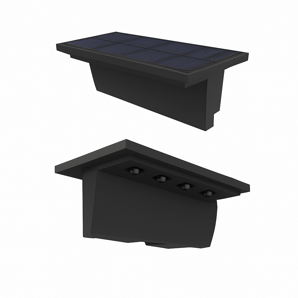 Applique murale — Lot de 2 appliques solaires extérieures 5 LED étanches intelligentes