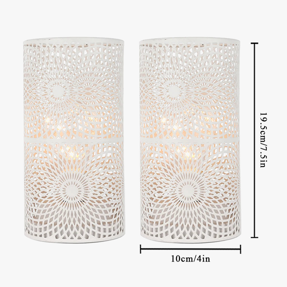 lot de 2 lampes cylindriques modernes pour décoration et éclairage intérieur