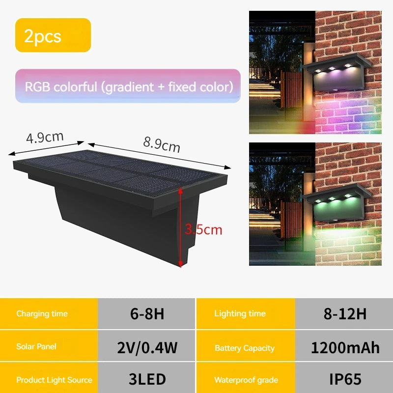 lot de 2 lampes solaires d extérieur avec capteur intelligent pour extérieur