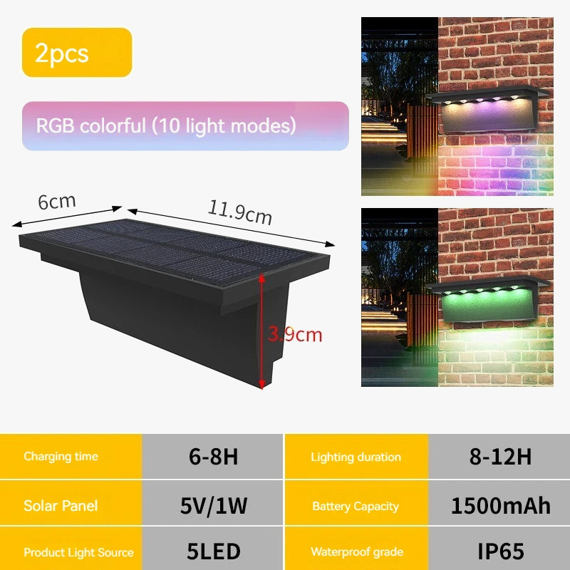 lot de 2 lampes solaires d extérieur avec capteur intelligent pour extérieur