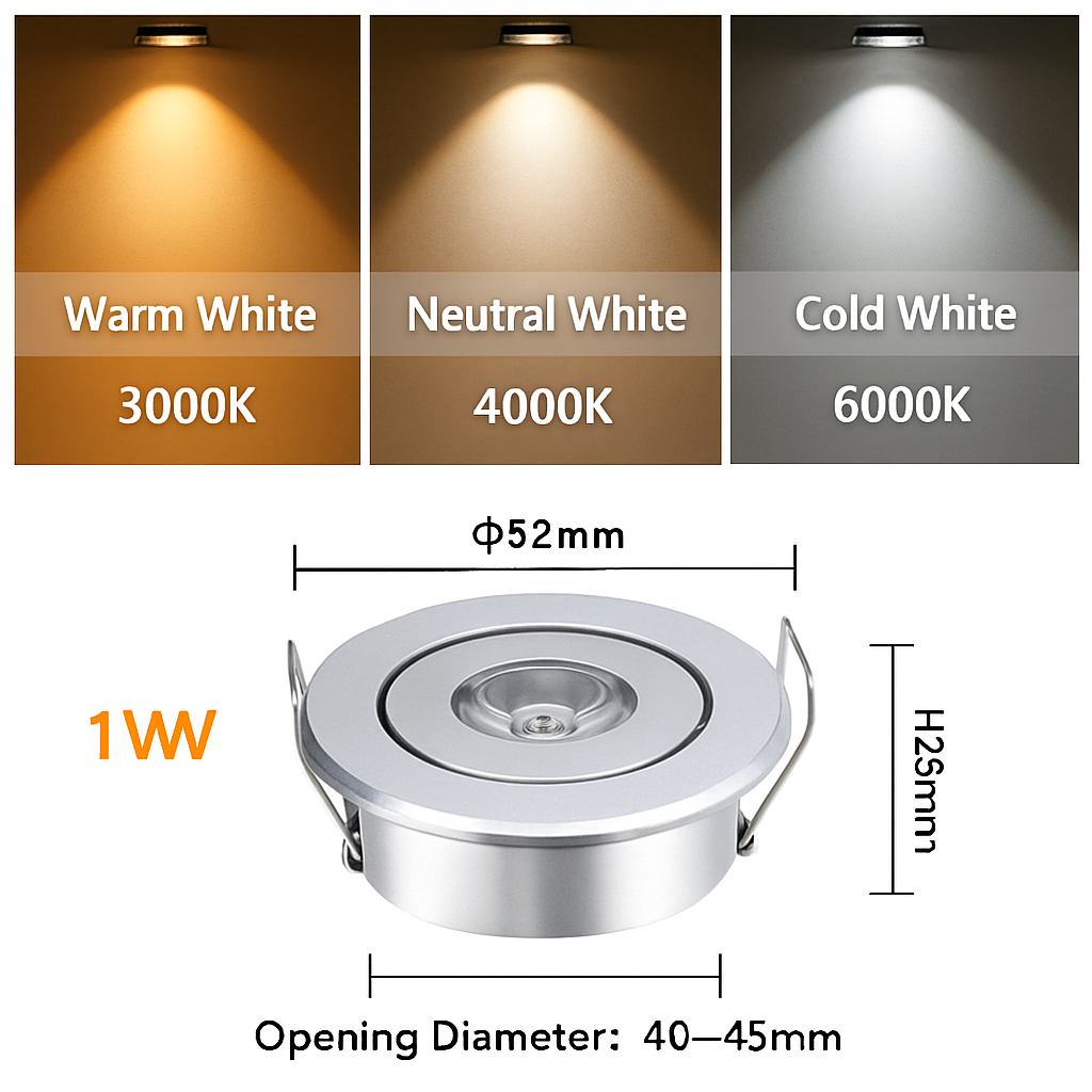 Spots lot de 6 mini led dimmables encastrés en aluminium Raphaël Rondeau - Caractère & Élégance dans le Décor