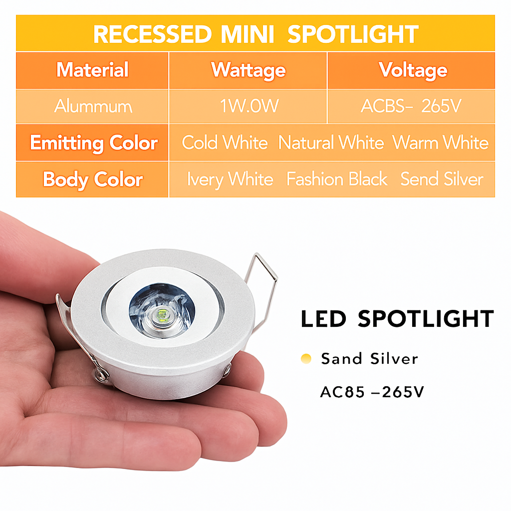 Spots lot de 6 mini led dimmables encastrés en aluminium Raphaël Rondeau - Caractère & Élégance dans le Décor