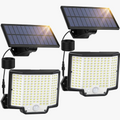 Luminaire — Lumière solaire extérieure 166 LED avec capteur de mouvement et télécommande