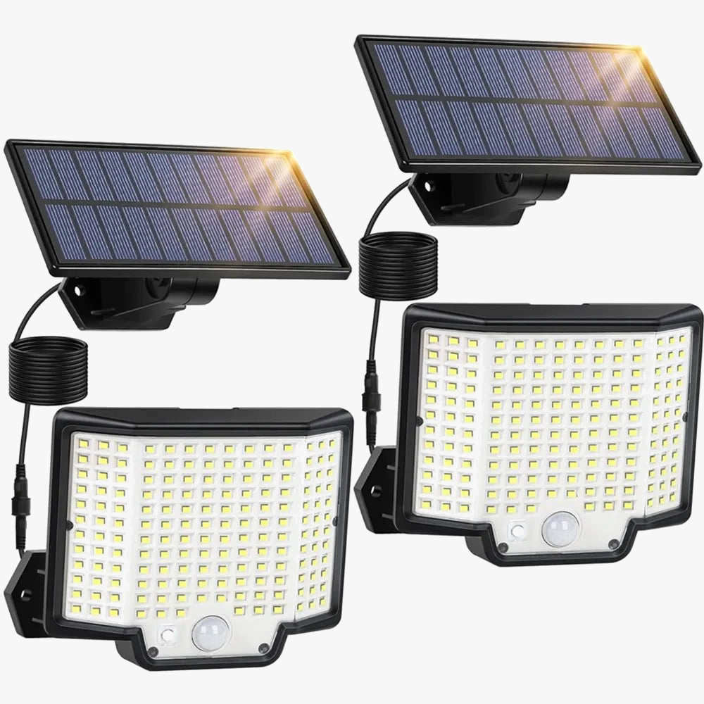 Luminaire — Lumière solaire extérieure 166 LED avec capteur de mouvement et télécommande