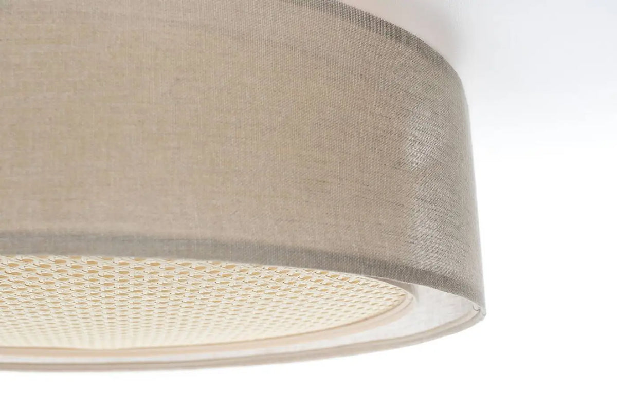 Luminaire Plafonnier | PURO RATTAN (Beige/Crème)