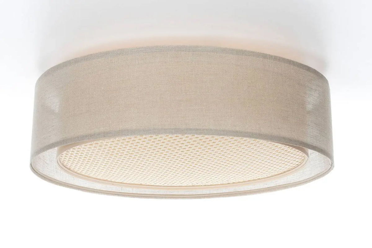 Luminaire Plafonnier | PURO RATTAN (Beige/Crème)
