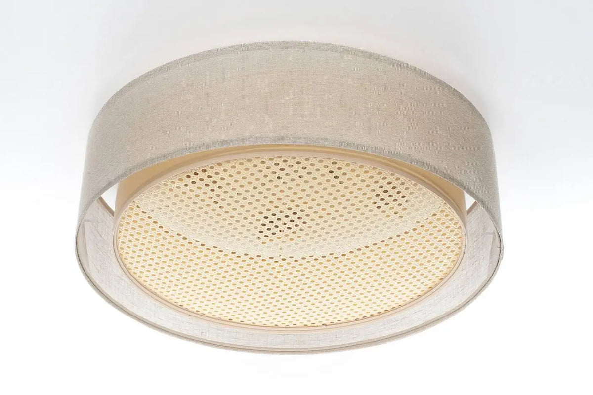 Luminaire Plafonnier | PURO RATTAN (Beige/Crème)