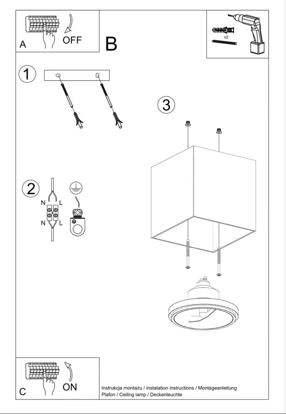 Luminaire Plafonnier | BLAKE (Blanc)