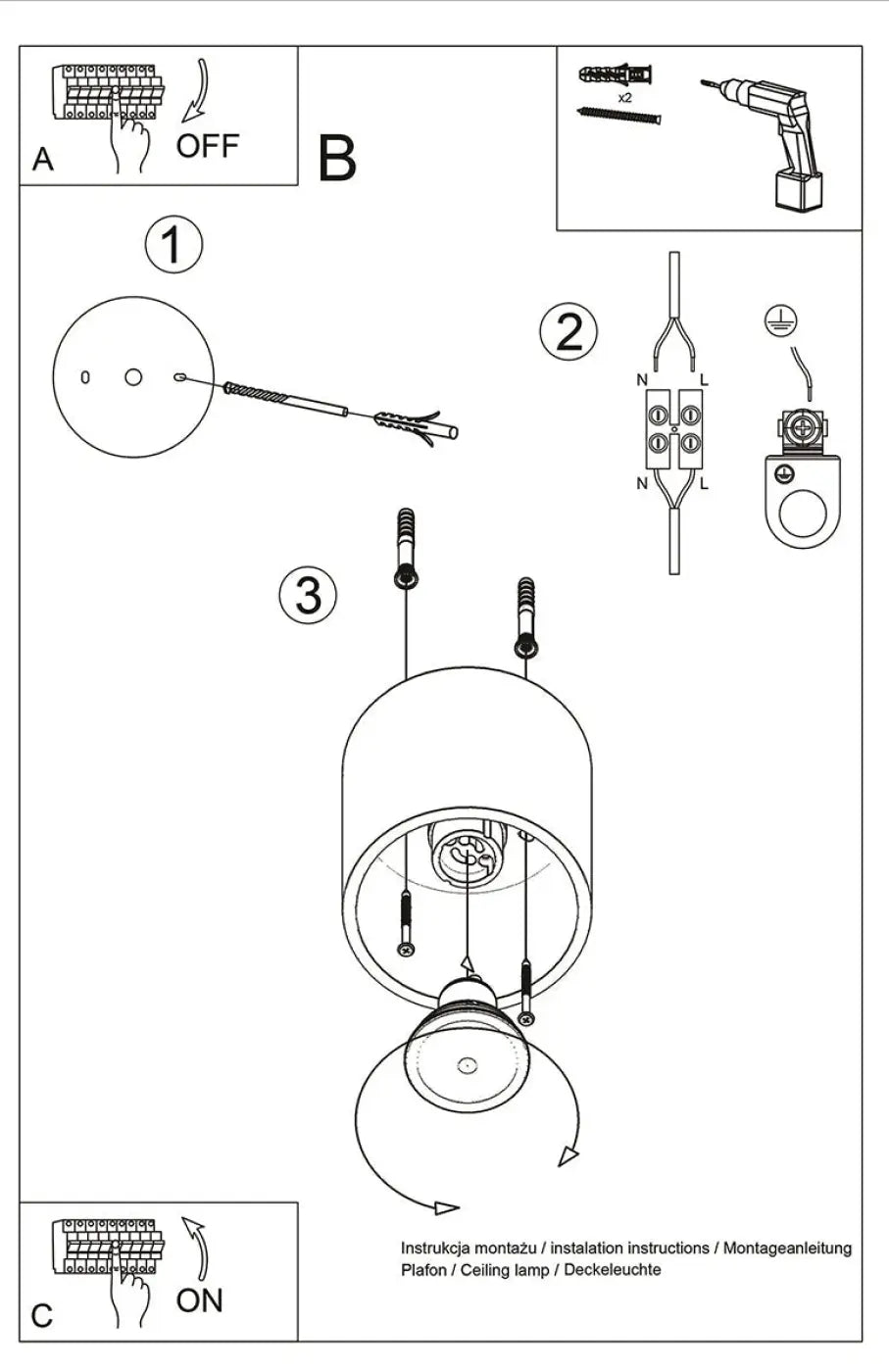 Luminaire Plafonnier | ORBIS 1 (Or)