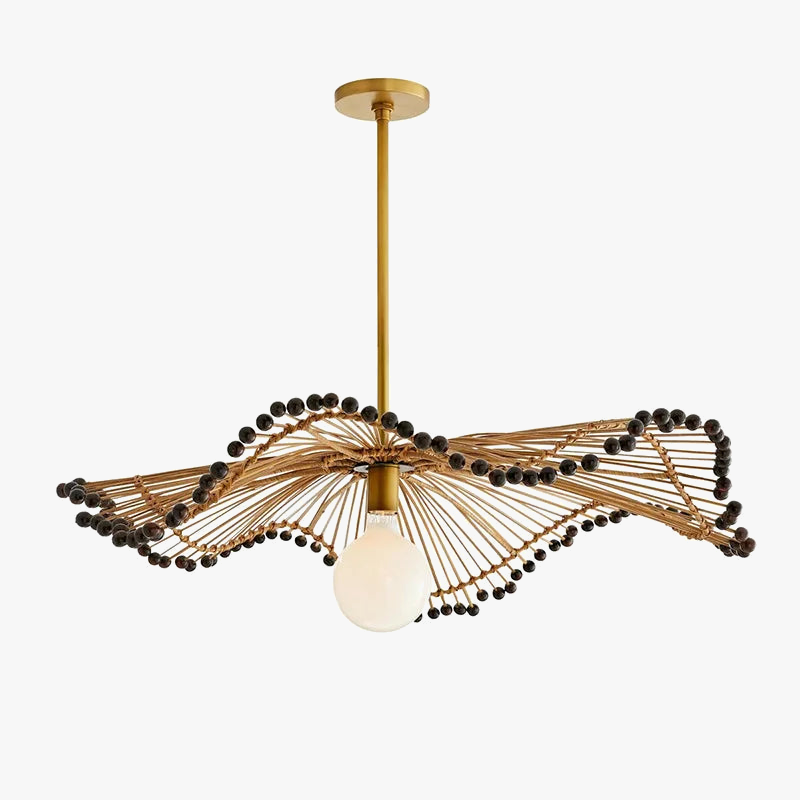 Lustre — Art déco en corde de chanvre pour boutiques et restaurants