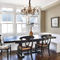 Lustre — Baroque style chandelier vintage cuivre