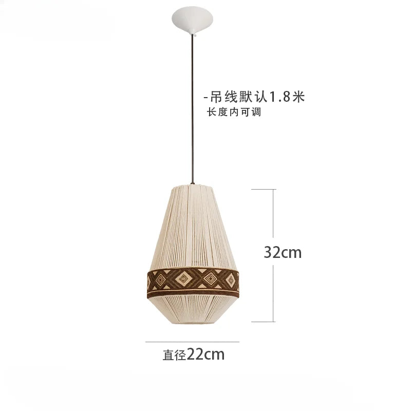 Lustre Bohème Jules Sillage en Corde
