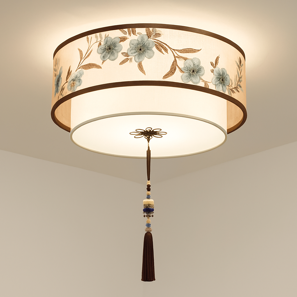 Plafonnier — Chinois plafonnier chambre ronde Chinoiserie Luminaire Suspendu rétro maison salon étude Luminaire éclairage