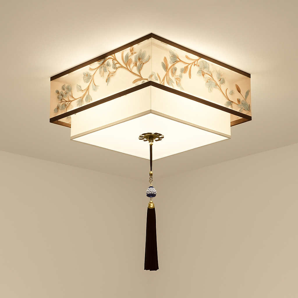 Plafonnier — Chinois plafonnier chambre ronde Chinoiserie Luminaire Suspendu rétro maison salon étude Luminaire éclairage
