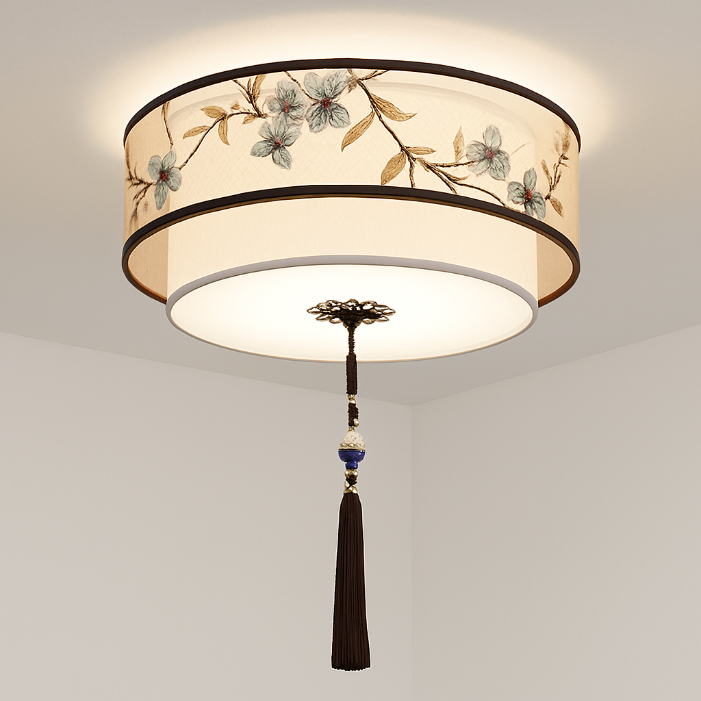 Plafonnier — Chinois plafonnier chambre ronde Chinoiserie Luminaire Suspendu rétro maison salon étude Luminaire éclairage
