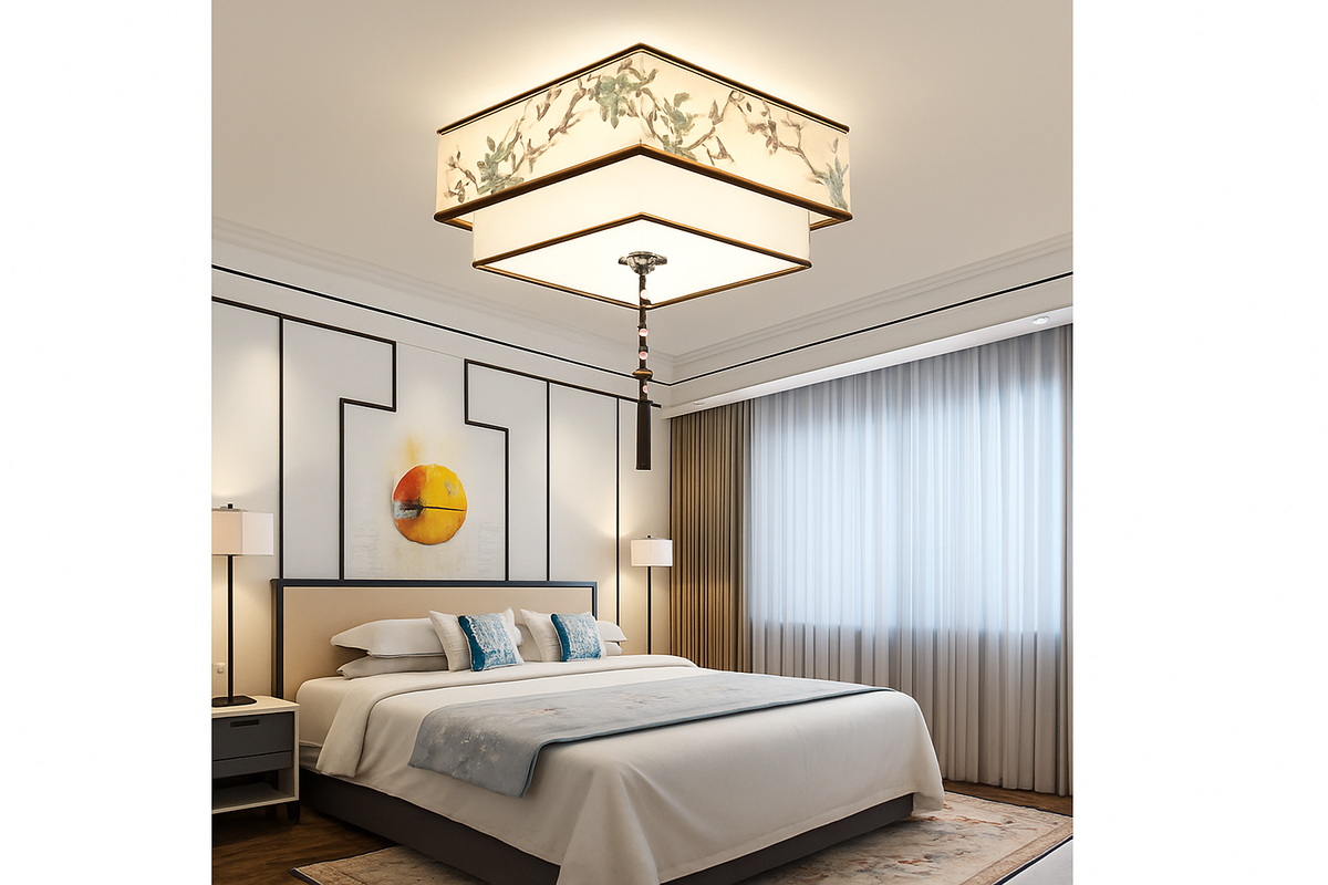 Plafonnier — Chinois plafonnier chambre ronde Chinoiserie Luminaire Suspendu rétro maison salon étude Luminaire éclairage