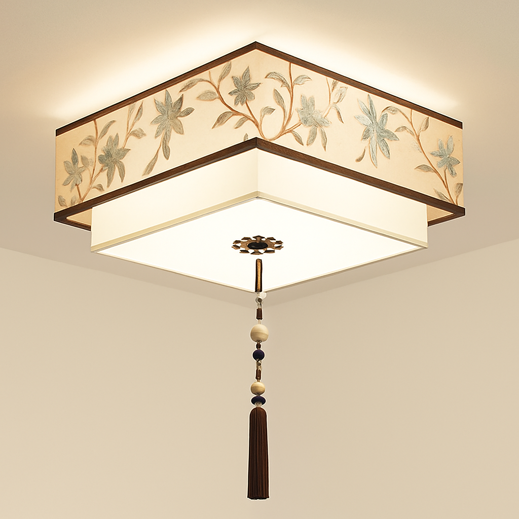 Plafonnier — Chinois plafonnier chambre ronde Chinoiserie Luminaire Suspendu rétro maison salon étude Luminaire éclairage