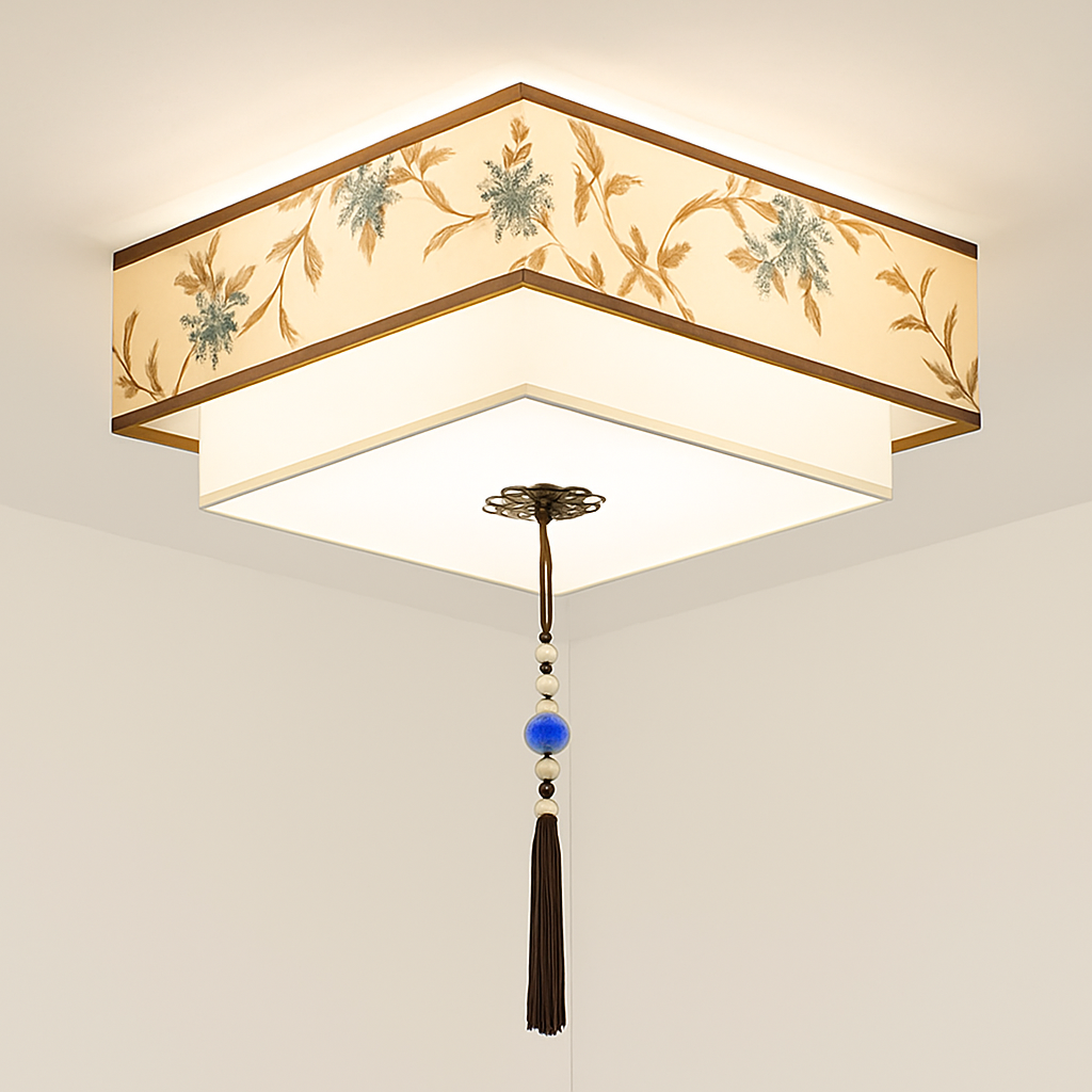 Plafonnier — Chinois plafonnier chambre ronde Chinoiserie Luminaire Suspendu rétro maison salon étude Luminaire éclairage
